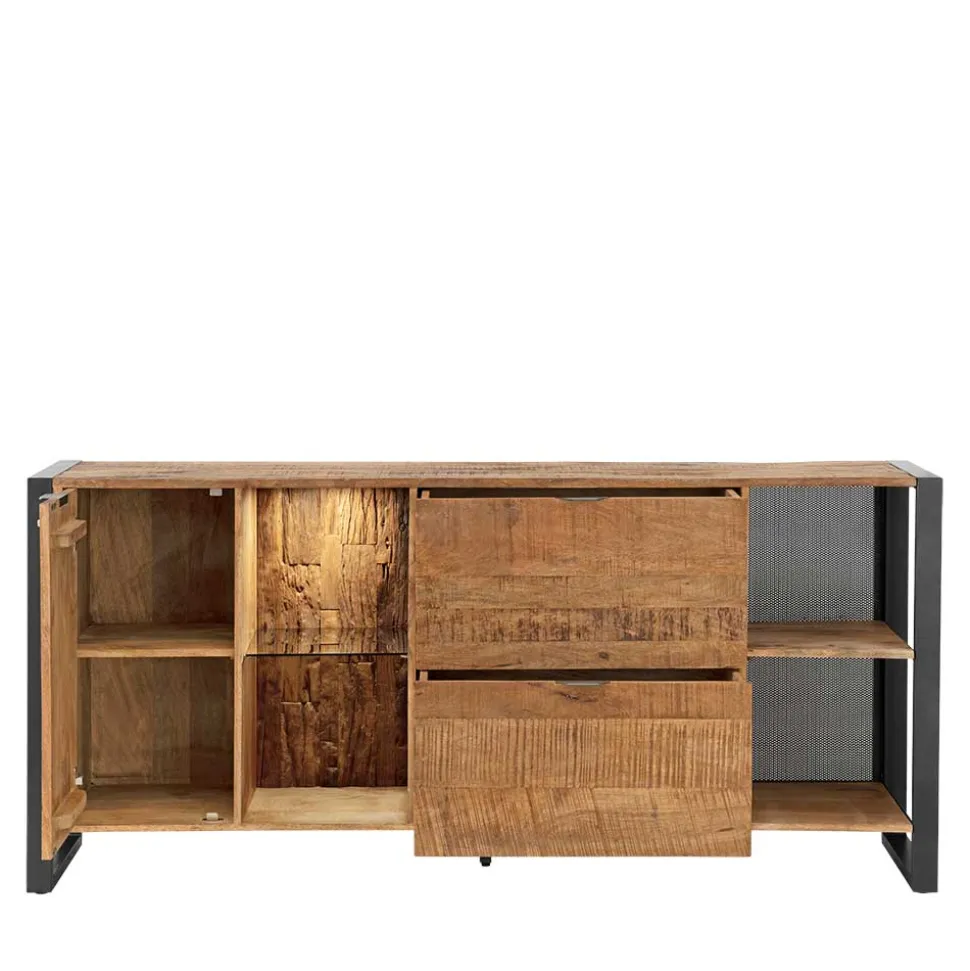 Sideboard aus Recyclingholz Mango & Metall - Acira