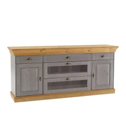 Sideboard Cempino in Grau Kiefer teilmassiv