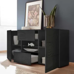 Sideboard in Anthrazit glänzend lackiert - Ipatal I