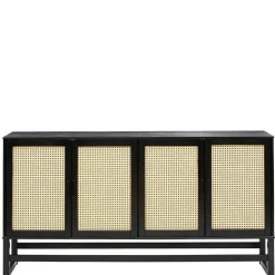 Sideboard in Dunkelbraun mit Wiener Geflecht - Santiana