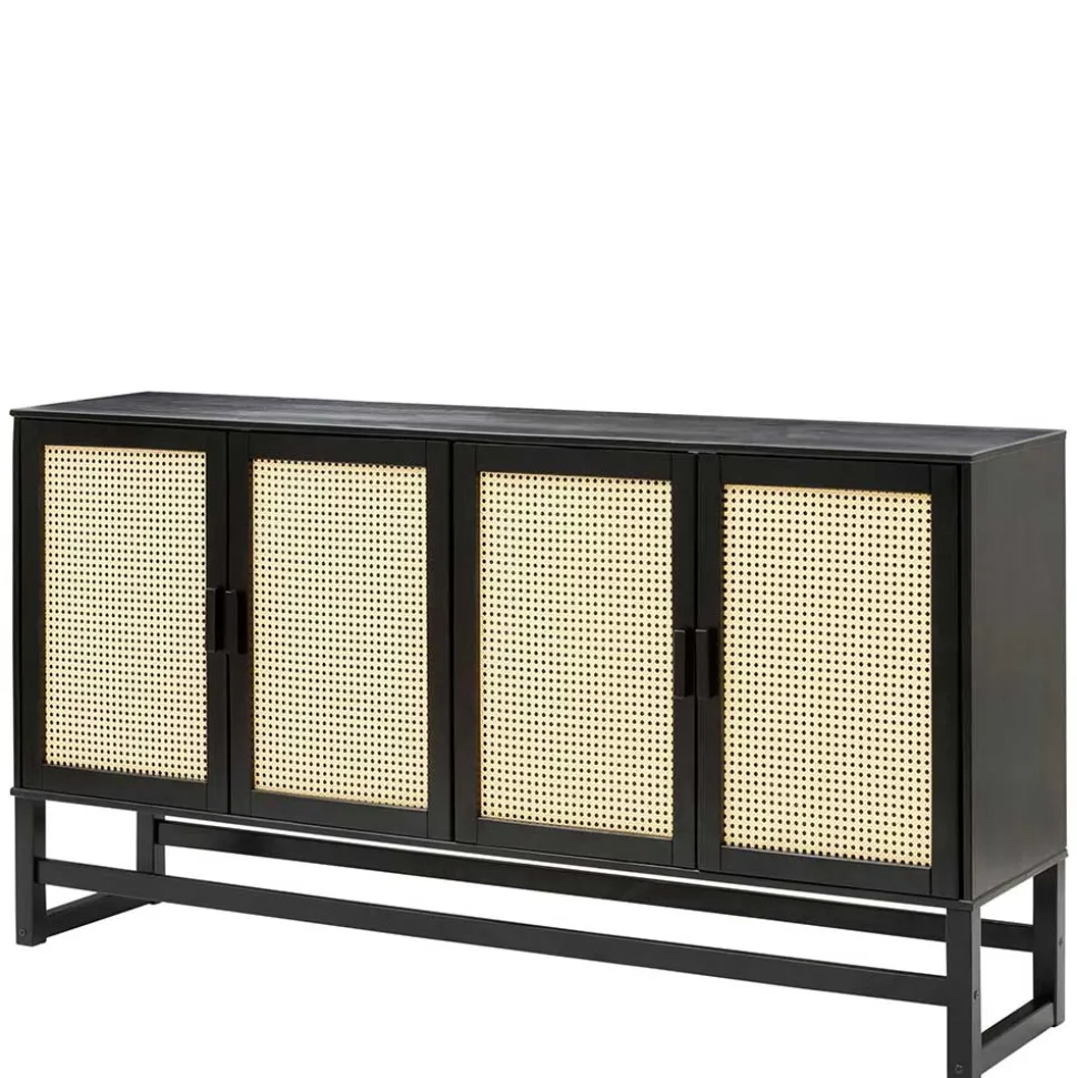 Sideboard in Dunkelbraun mit Wiener Geflecht - Santiana