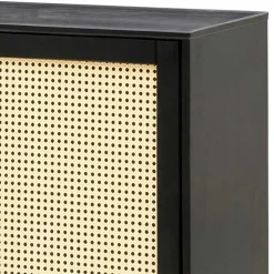 Sideboard in Dunkelbraun mit Wiener Geflecht - Santiana