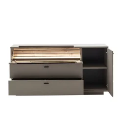 Sideboard in Grau mit Wildeiche - Teorina