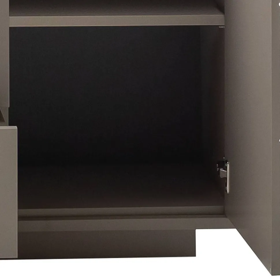 Sideboard in Grau mit Wildeiche - Teorina