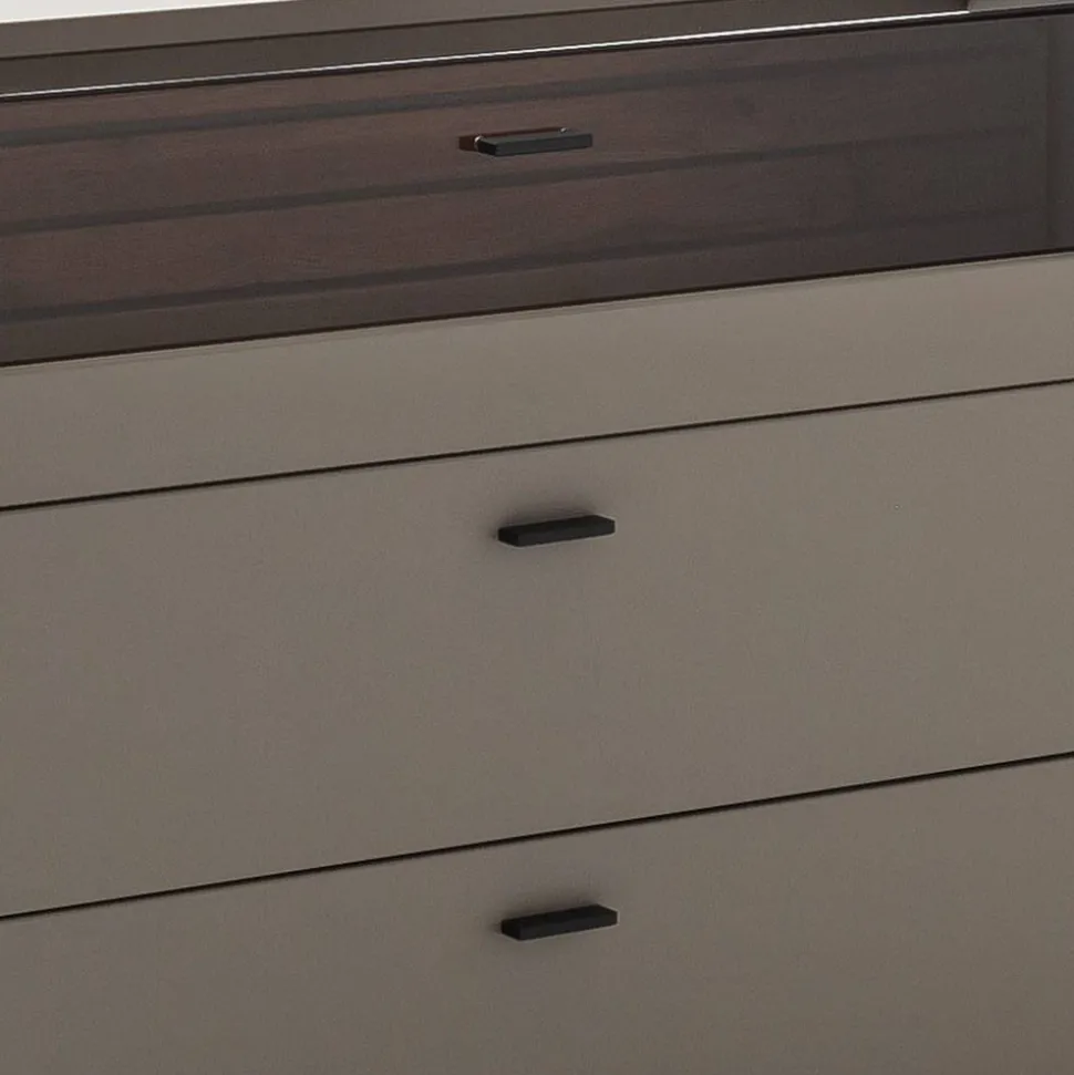 Sideboard in Grau mit Wildeiche - Teorina