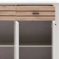 Sideboard in Lichtgrau mit Wildeiche - Ballina