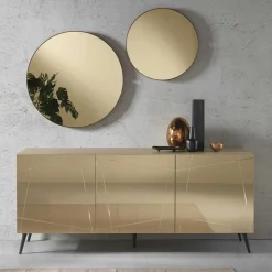 Sideboard in Taupe und Bronze Spiegelglas - Lotivera