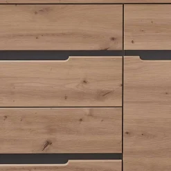 Sideboard in Wildeiche & Dunkelgrau - Kuetra