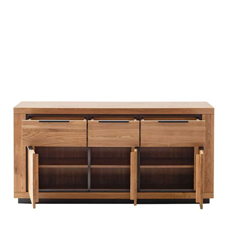 Sideboard in Wildeiche mit Schwarz - Vlacoma