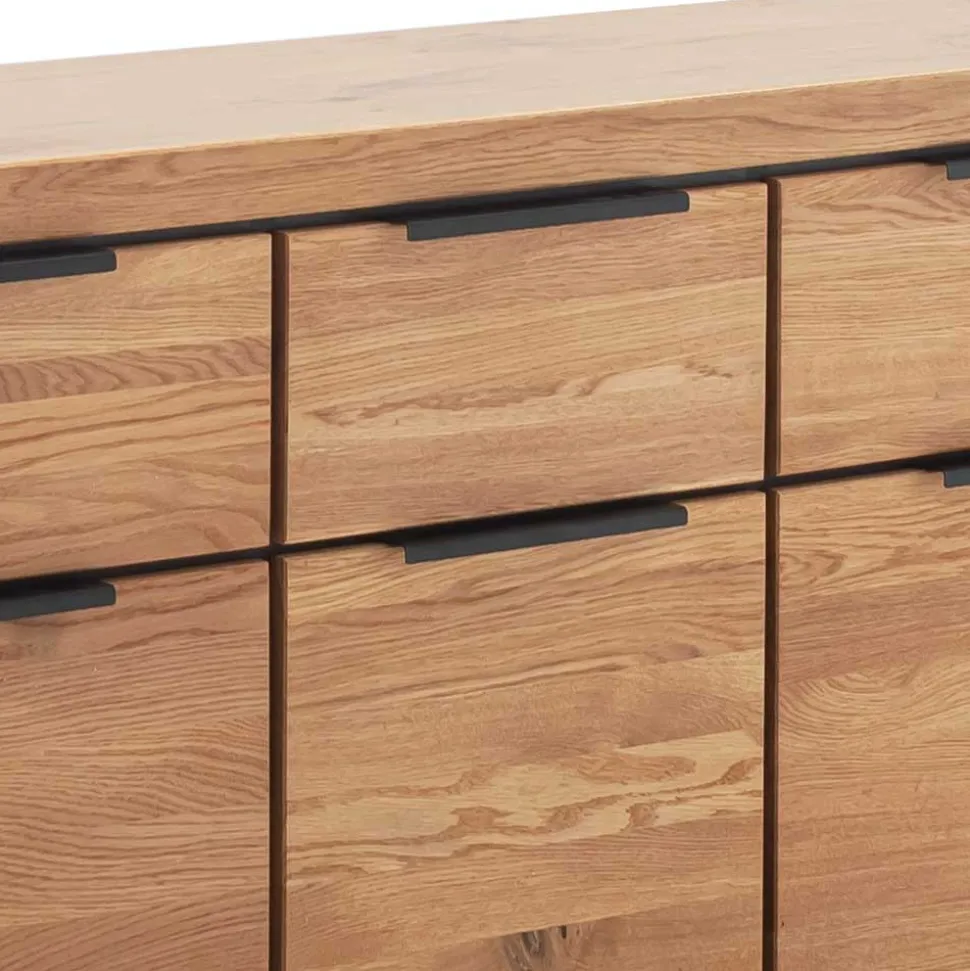 Sideboard in Wildeiche mit Schwarz - Vlacoma