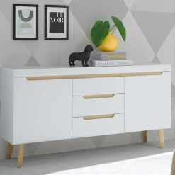 Sideboard mit drei Schubladen und zwei Türen - Ginko