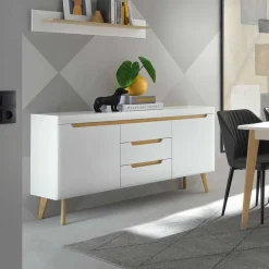 Sideboard mit drei Schubladen und zwei Türen - Ginko