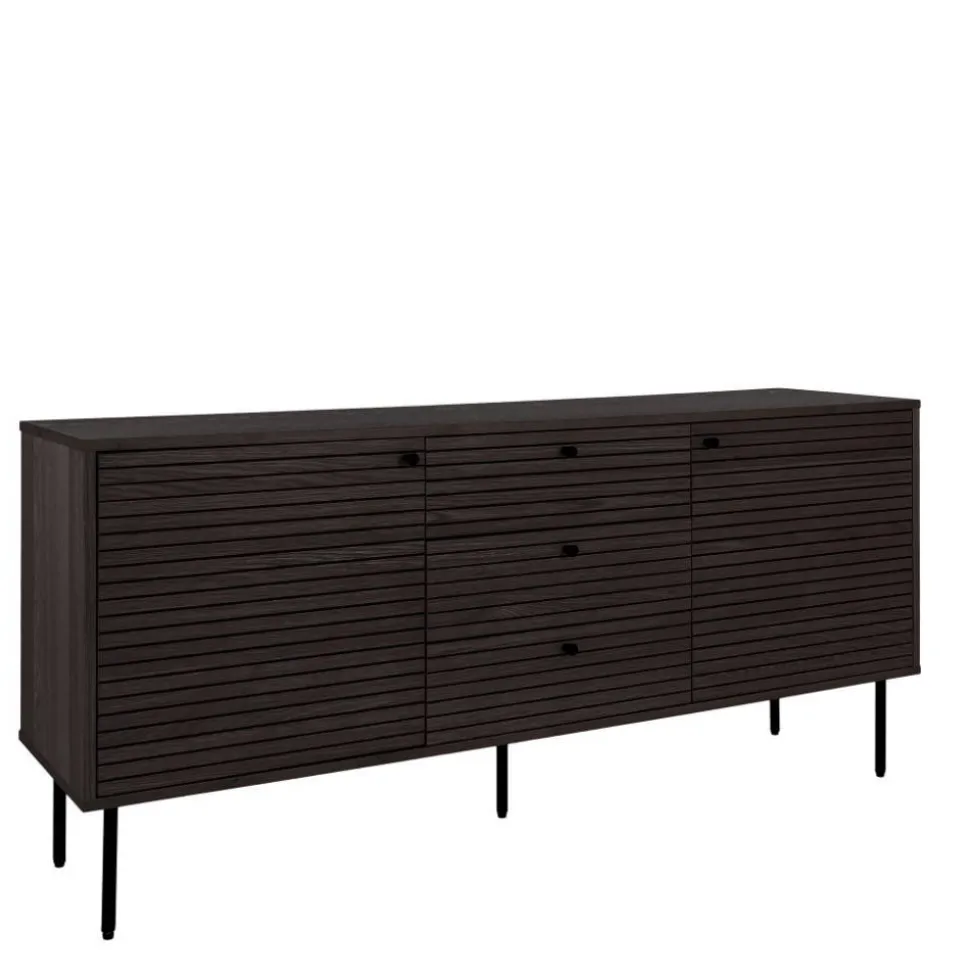 Sideboard mit dunklem Furnier in Braun - Wega
