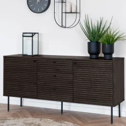 Sideboard mit dunklem Furnier in Braun - Wega