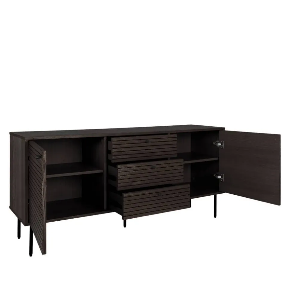 Sideboard mit dunklem Furnier in Braun - Wega