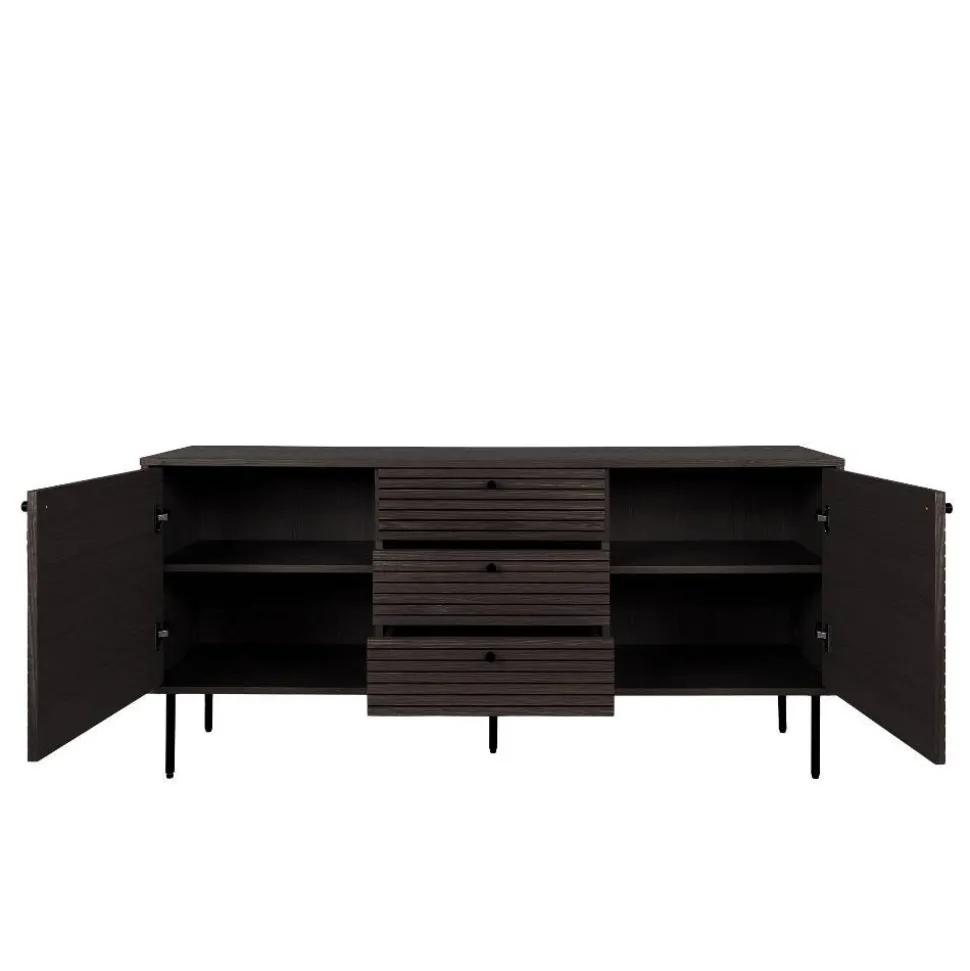 Sideboard mit dunklem Furnier in Braun - Wega
