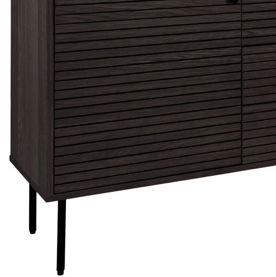 Sideboard mit dunklem Furnier in Braun - Wega