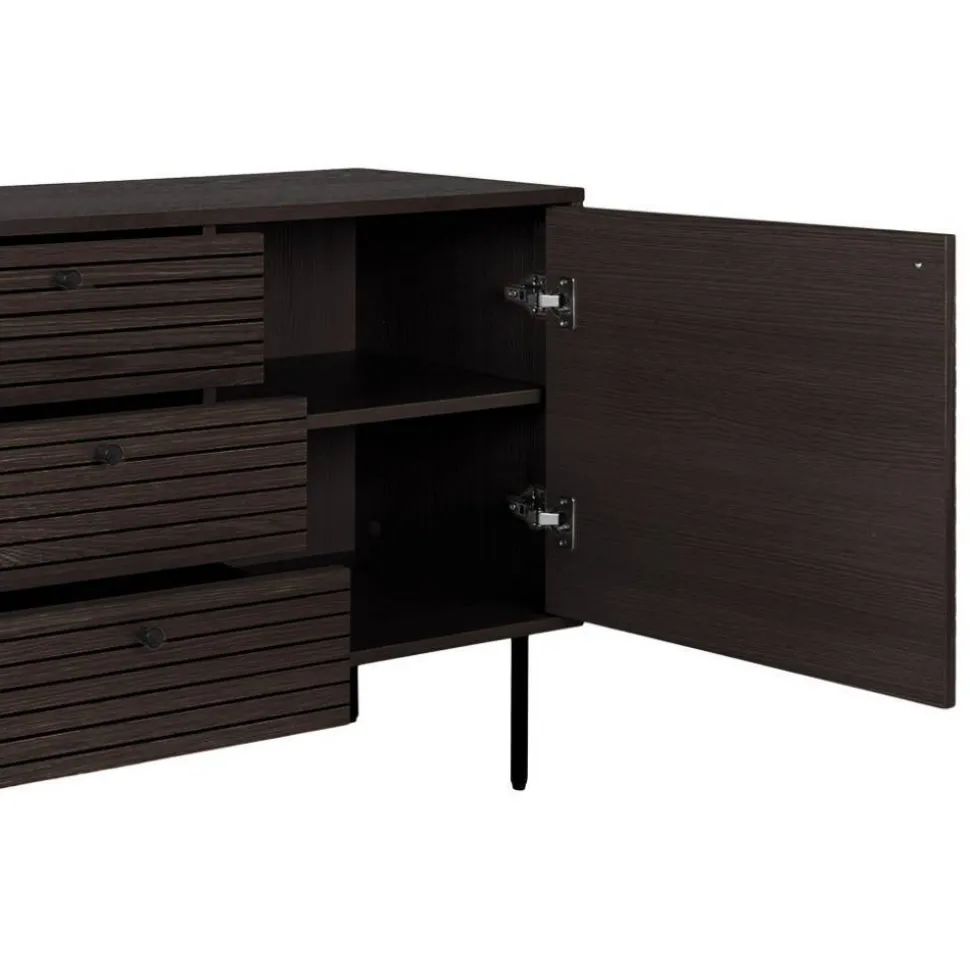 Sideboard mit dunklem Furnier in Braun - Wega