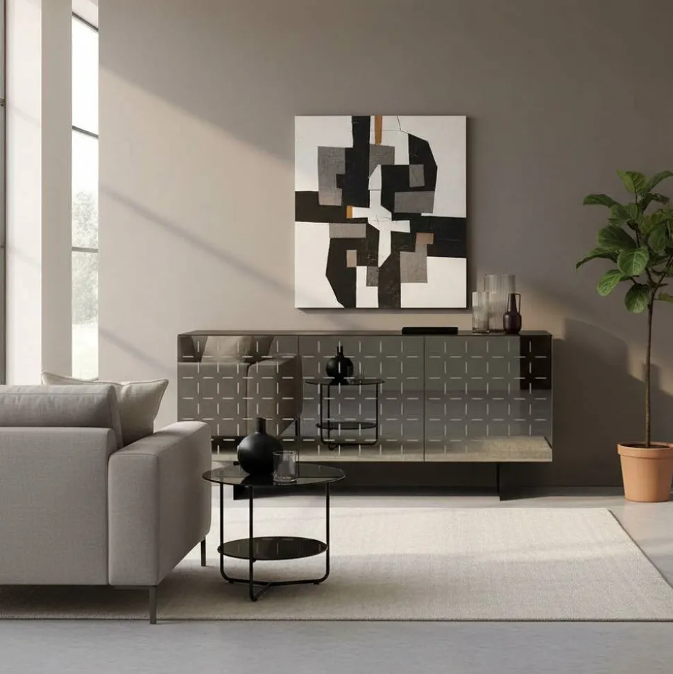 Sideboard mit rauchgrauer Spiegelfront - Garecio