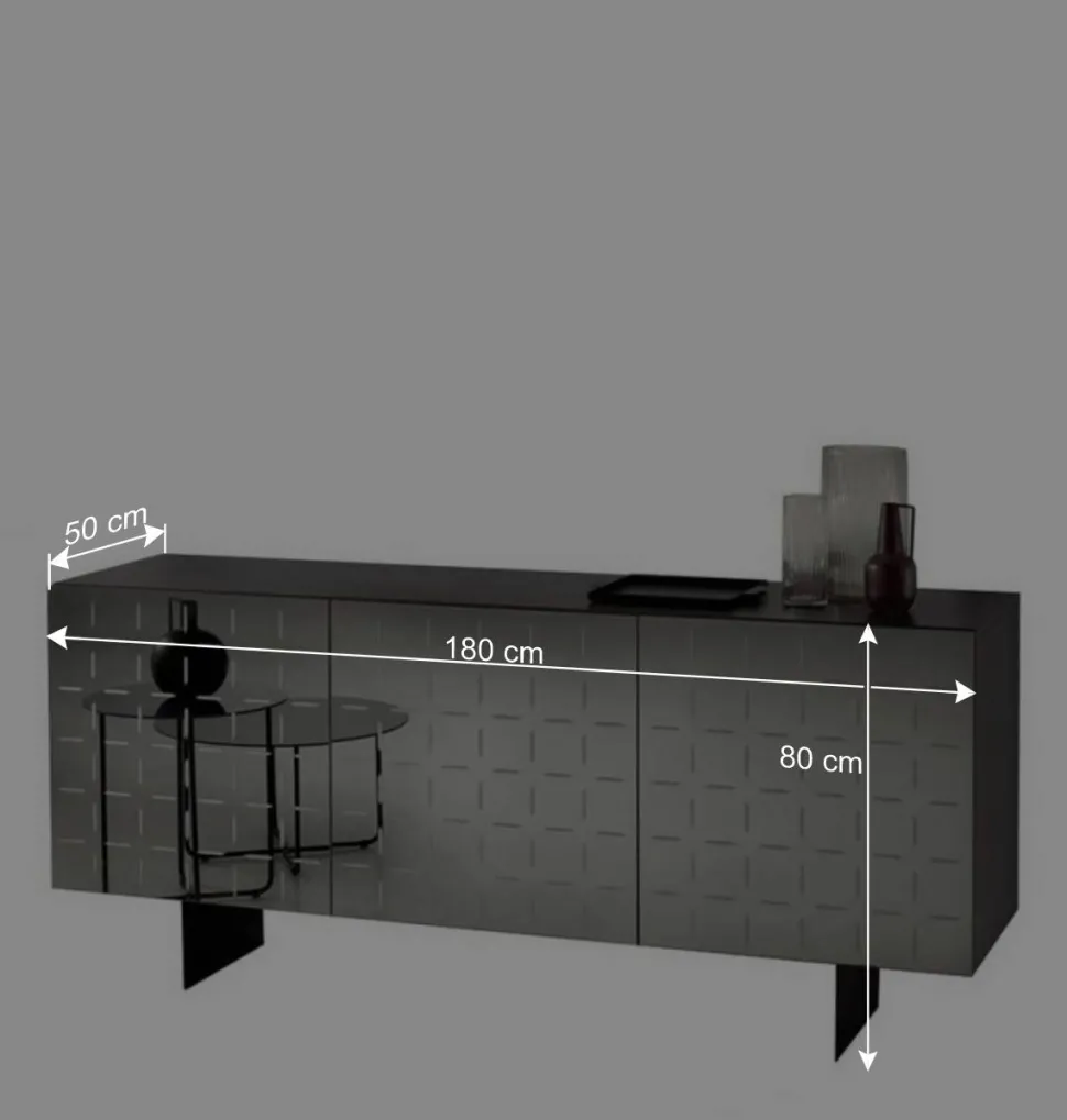 Sideboard mit rauchgrauer Spiegelfront - Garecio