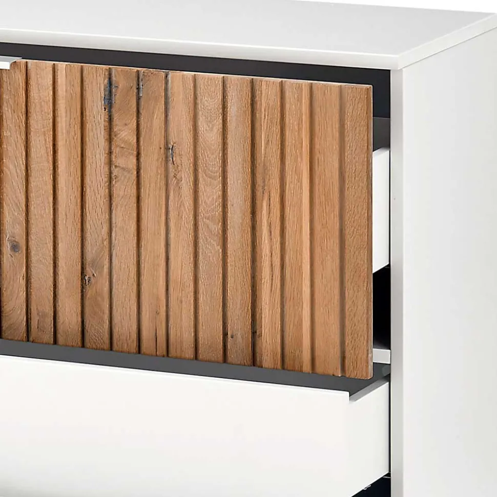 Sideboard mit Sockel in Weiß - Miloris