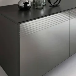 Sideboard mit Spiegelglas Front in Rauchgrau - Tyron