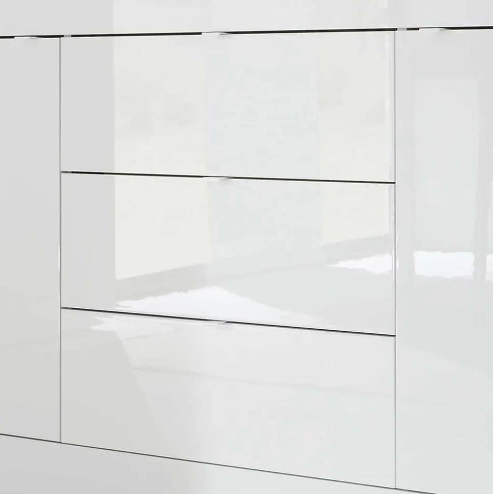 Sideboard Sogno in Hochglanz Weiß