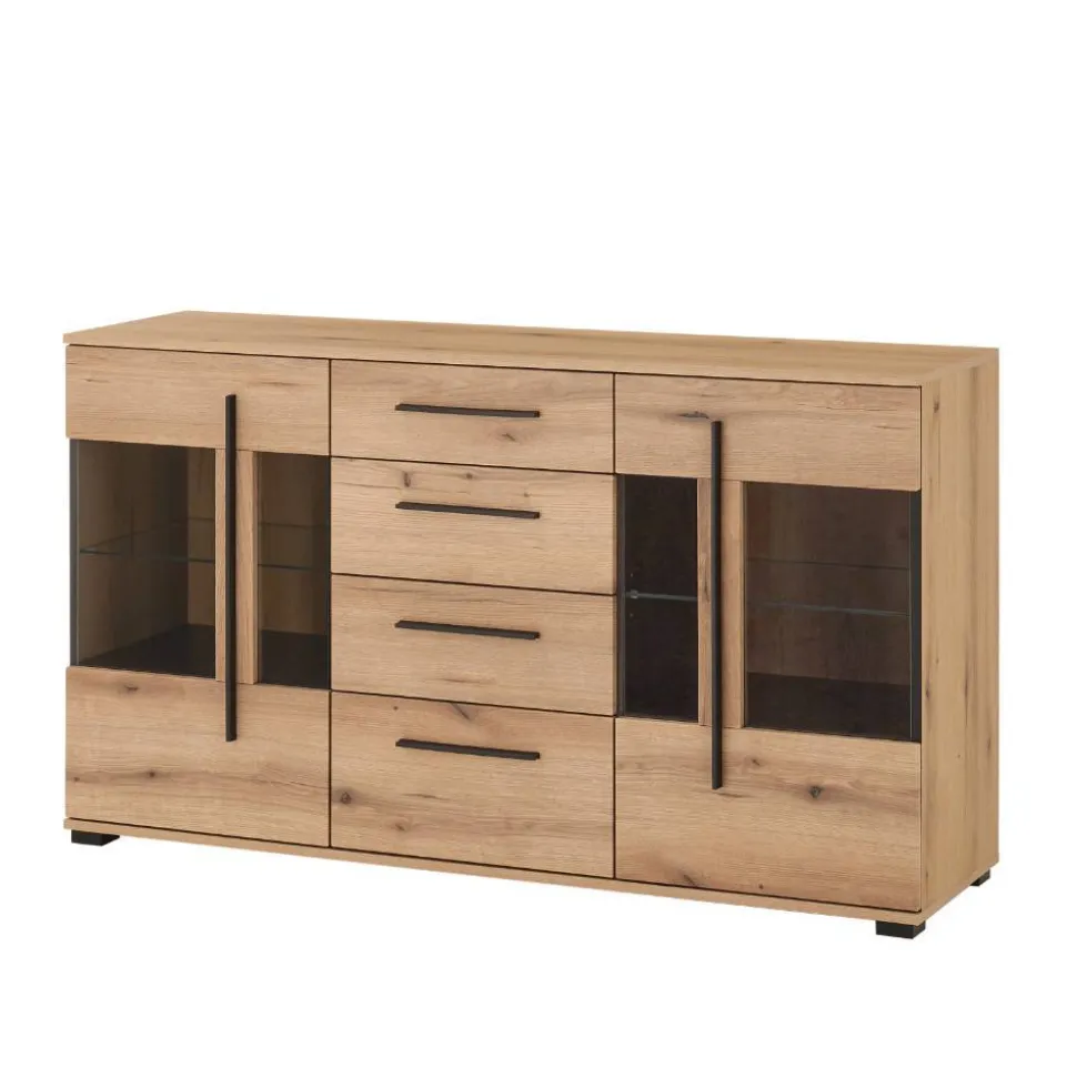 Sideboard Vitrine in Eiche Dekor - Brocus