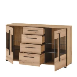 Sideboard Vitrine in Eiche Dekor - Brocus