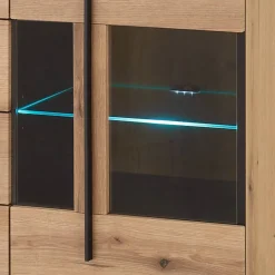 Sideboard Vitrine in Eiche Dekor - Brocus