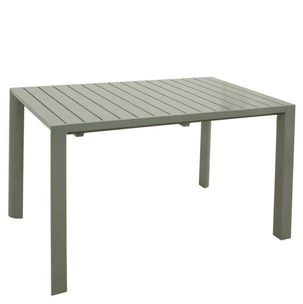 Silbergrauer Gartentisch mit Front Butterflyauszug - Sergio