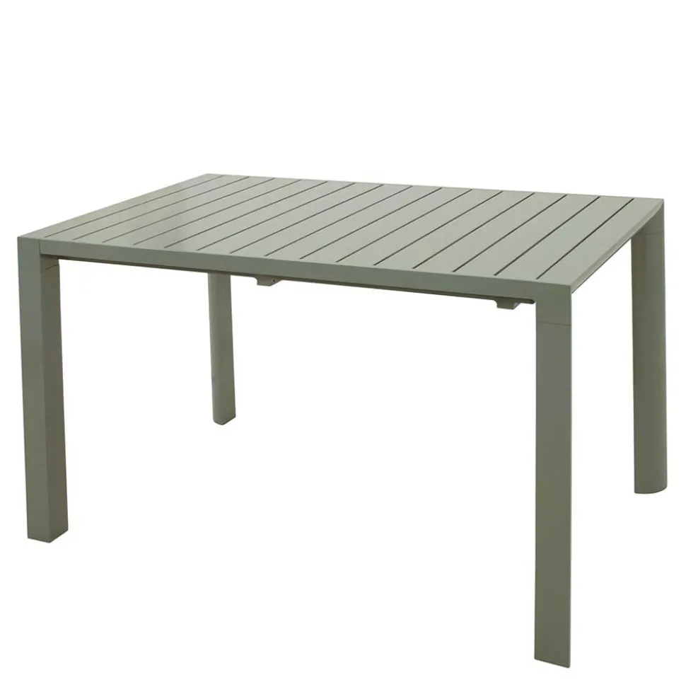 Silbergrauer Gartentisch mit Front Butterflyauszug - Sergio