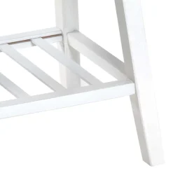 Sitzbank aus Bambus in Weiß mit Polster - Bilbaos