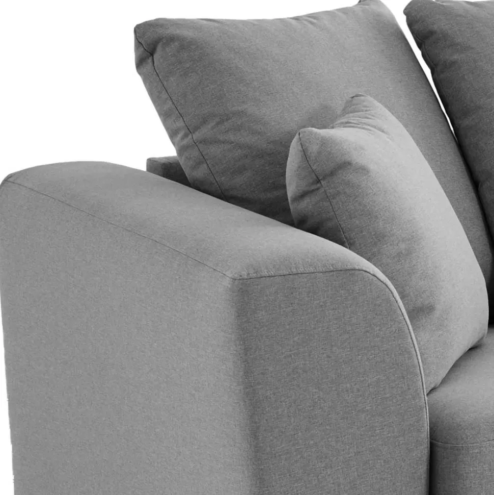 2-Sitzer Couch in Grau Webstoff - Krista