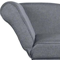 3-Sitzer Recamiere in Jeansblau mit Buche - Foresta