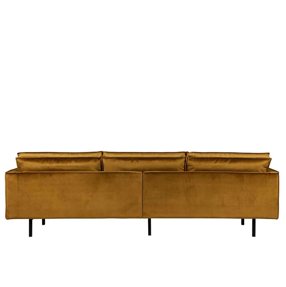 3-Sitzer Samtcouch in Honig Gelb - Saguan