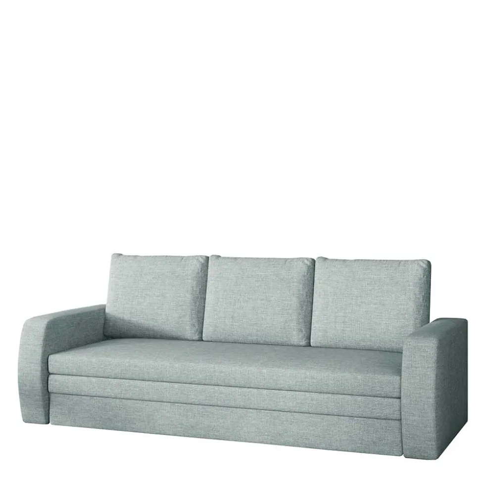 3-Sitzer Schlafsofa in Graugrün Stoff - Mombrosso