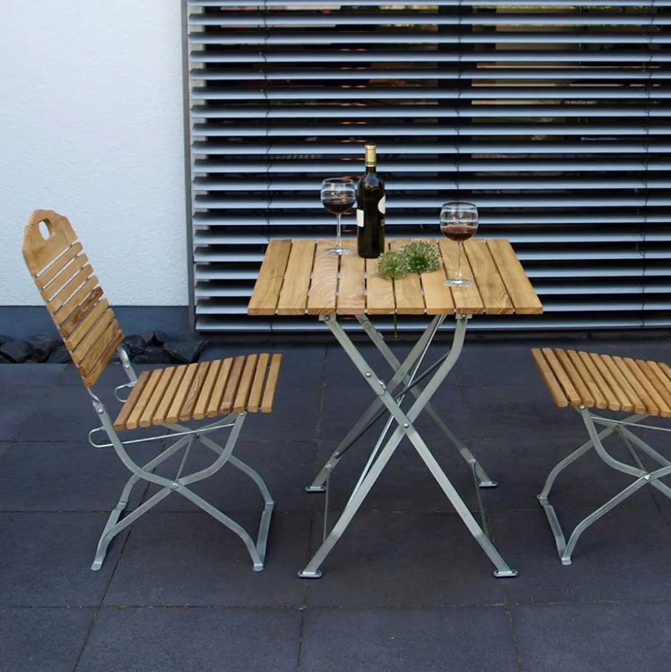 Sitzgrupe Garten Klappmöbel aus Robinie - Parvello (dreiteilig)