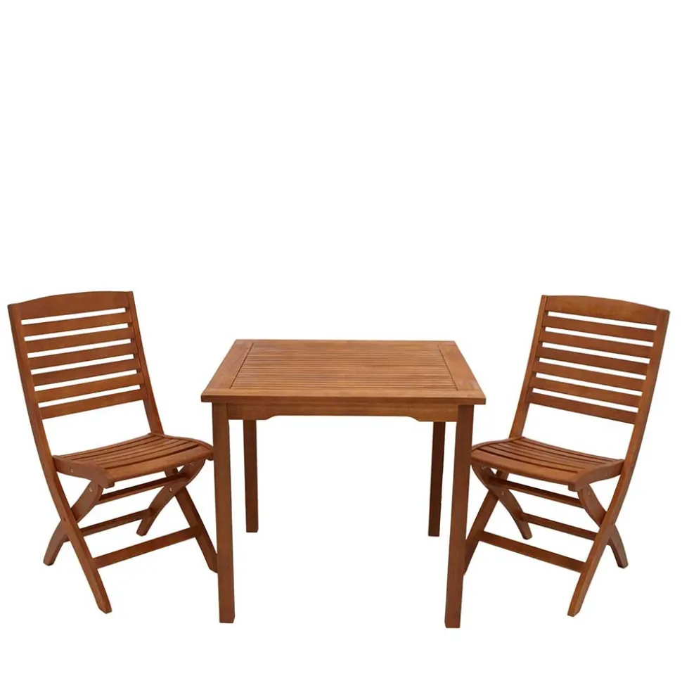 Sitzgruppe Garten aus Eukalyptusholz - Thomas (dreiteilig)