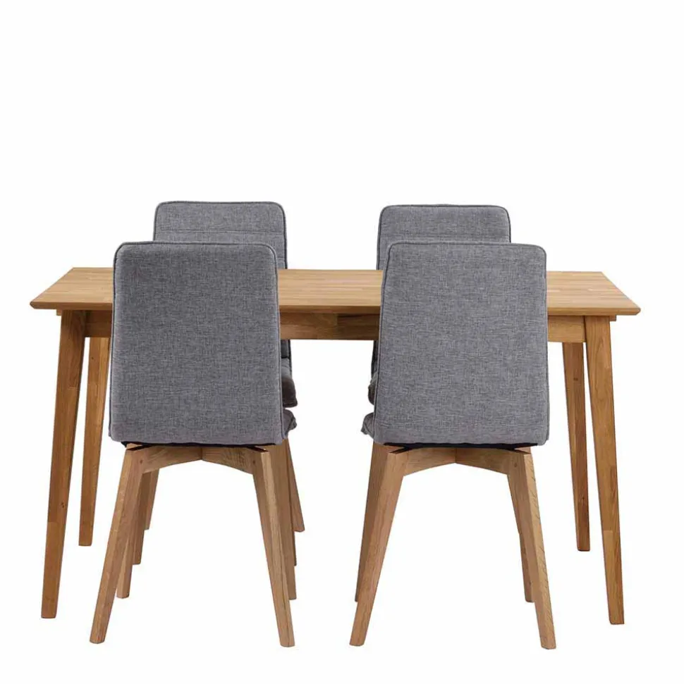 Sitzgruppe in Eiche & Grau - Number (fünfteilig)