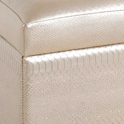 Sitztruhe in Gold Kunstleder - Mascha