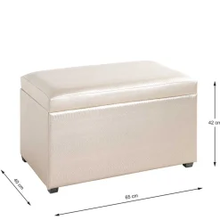 Sitztruhe in Gold Kunstleder - Mascha