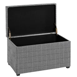 Sitztruhe mit Hahnentritt Muster - Jantonia