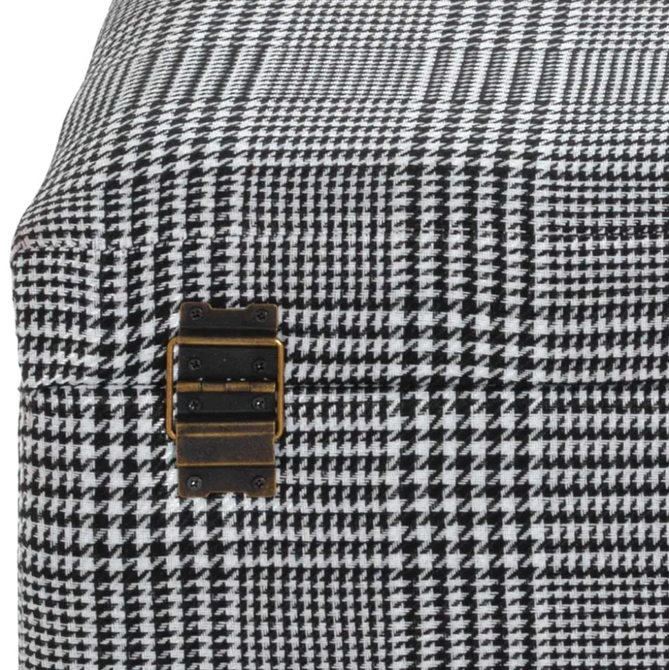 Sitztruhe mit Hahnentritt Muster - Jantonia