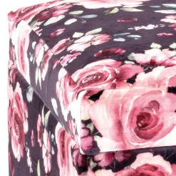 Sitztruhe mit Rosen Motiv Samtstoff - Greeks