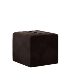 Sitzwürfel Hocker in Dunkelbraun - Jennassa