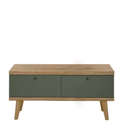 Skandi Anbauwand-Möbel in Graugrün - Oliva (vierteilig)