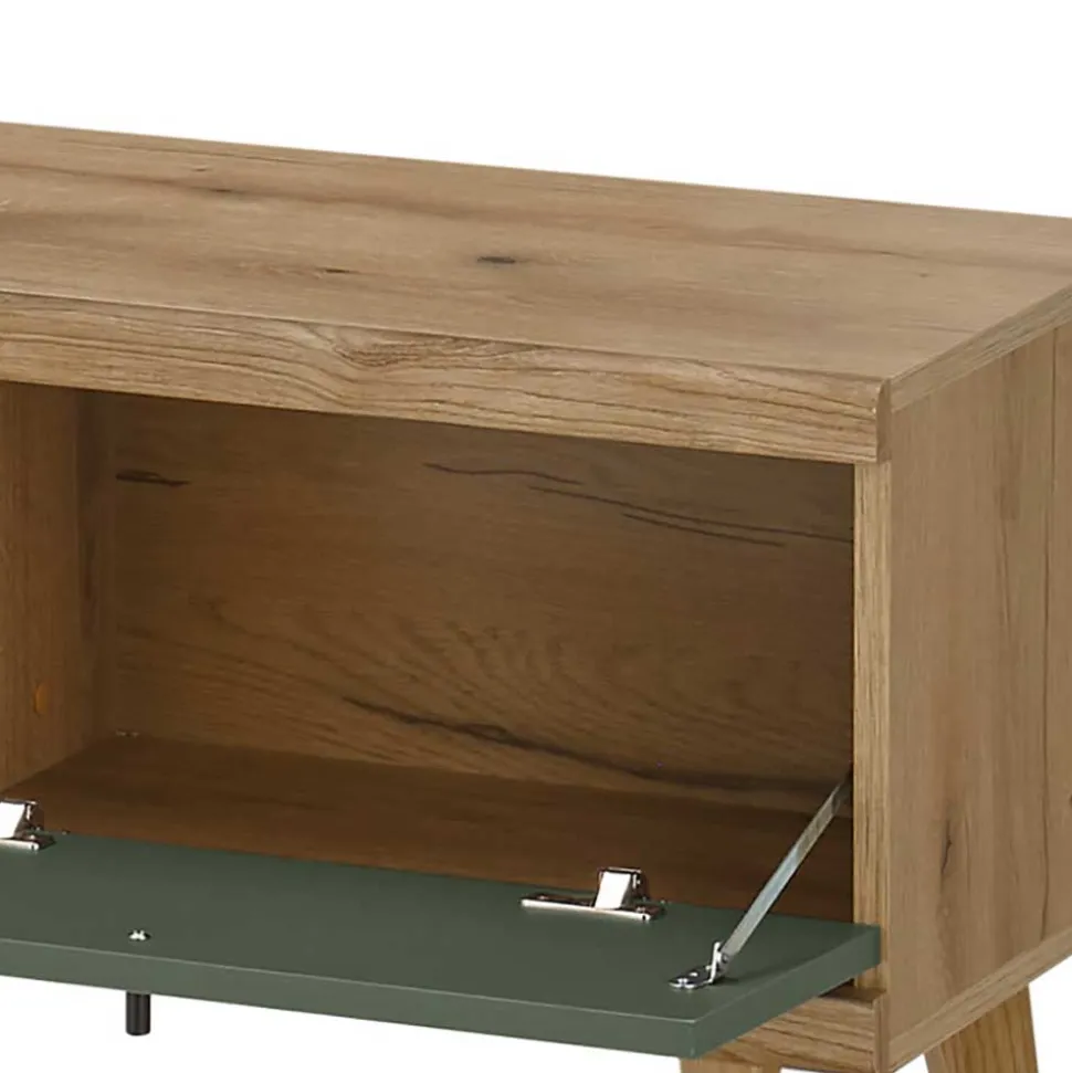 Skandi Anbauwand-Möbel in Graugrün - Oliva (vierteilig)