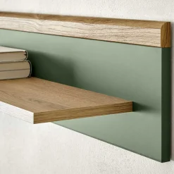 Skandi Anbauwand-Möbel in Graugrün - Oliva (vierteilig)