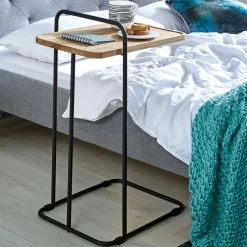 Skandi Anstelltisch mit Holzplatte Eiche - Noele